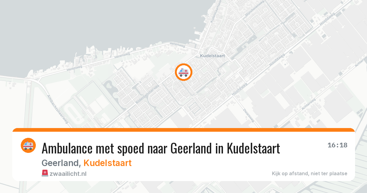 Ambulance met spoed naar Geerland in Kudelstaart — 28 jun 2026