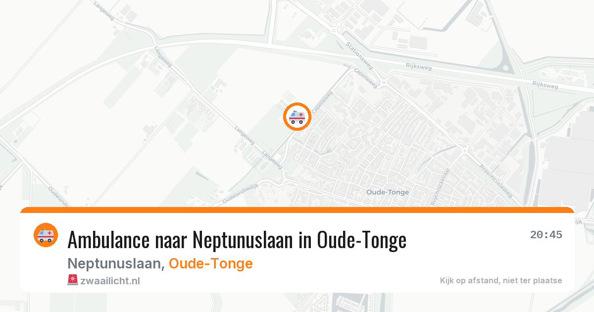 Ambulance naar Neptunuslaan in Oude-Tonge — 14 mrt 2026