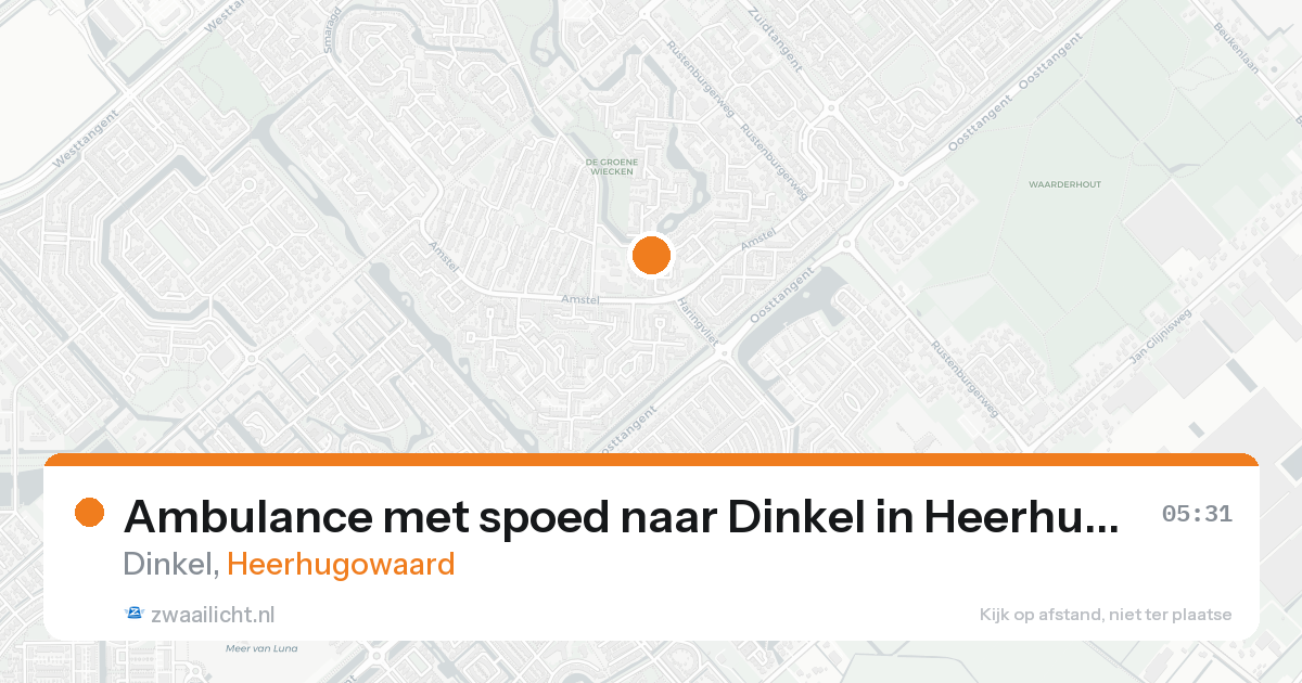 Ambulance met spoed naar Dinkel in Heerhugowaard — 15 aug 2026