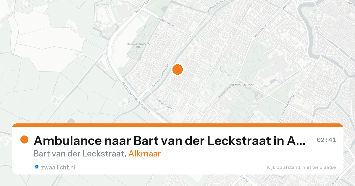 Ambulance naar Bart van der Leckstraat in Alkmaar — 18 aug 2026