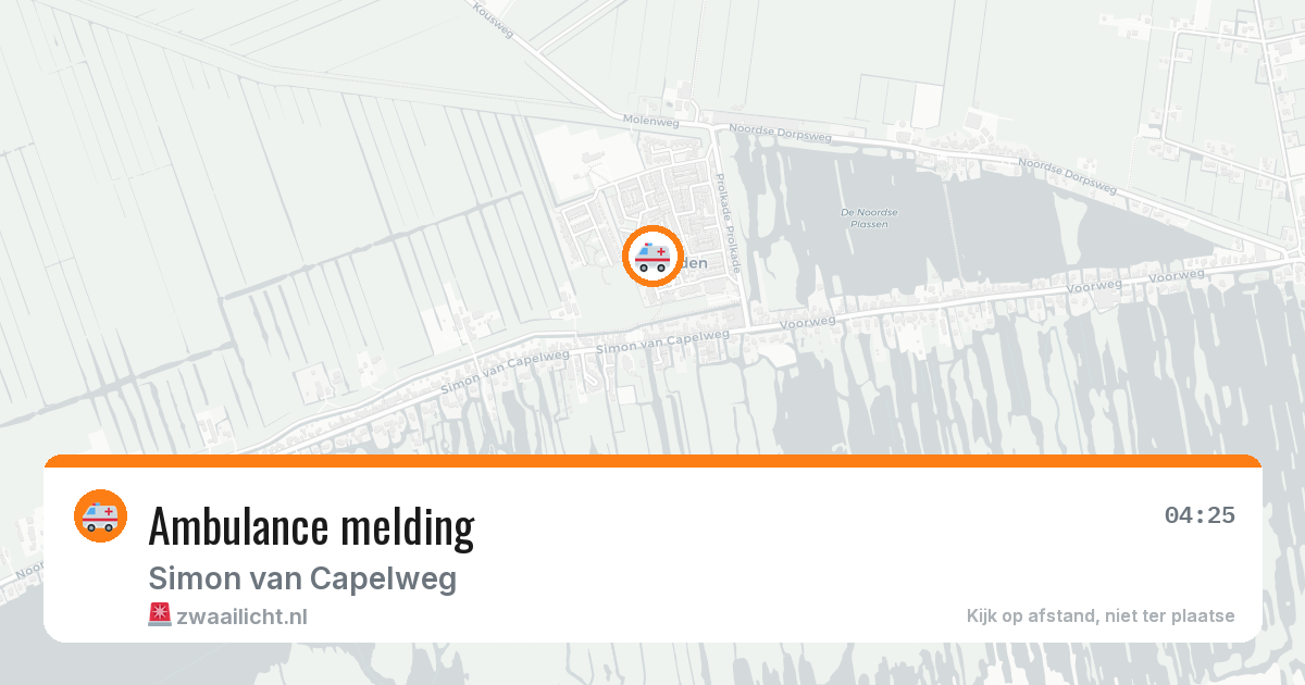 Ambulance melding — 21 mrt 2026