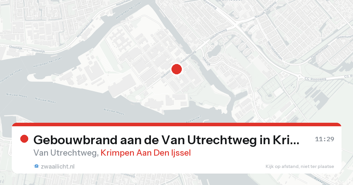 Gebouwbrand aan de Van Utrechtweg in Krimpen Aan Den Ijssel — 7 feb 2026