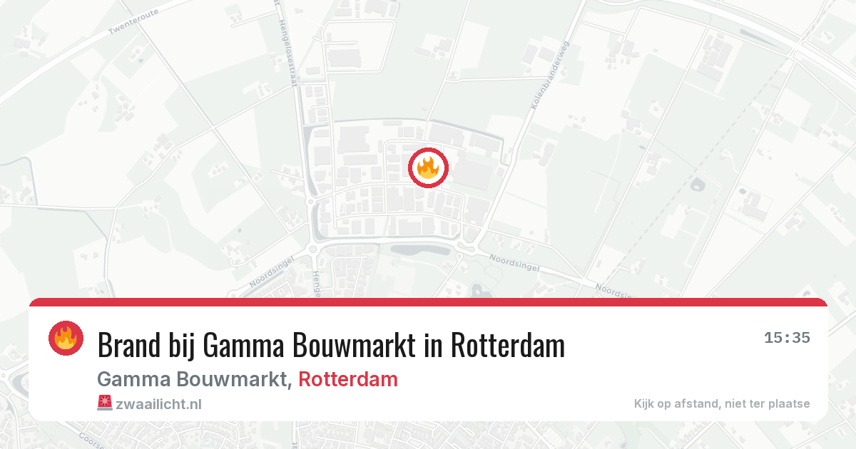 Brand bij Gamma Bouwmarkt in Rotterdam — 3 aug 2026