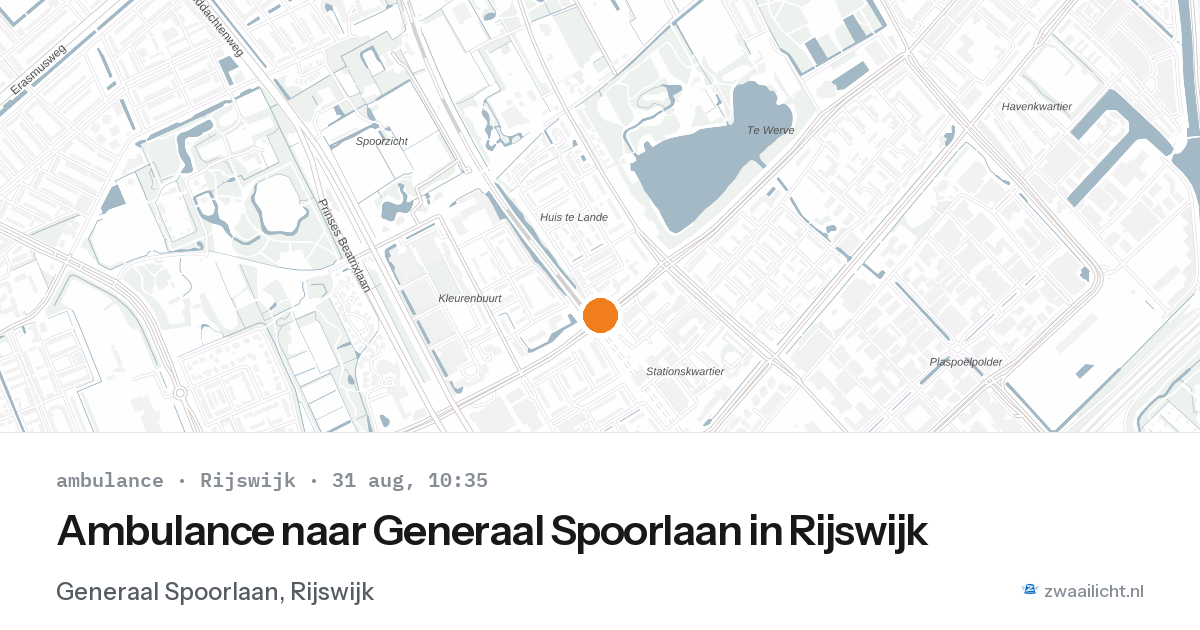 Ambulance naar Generaal Spoorlaan in Rijswijk — 31 aug 2026