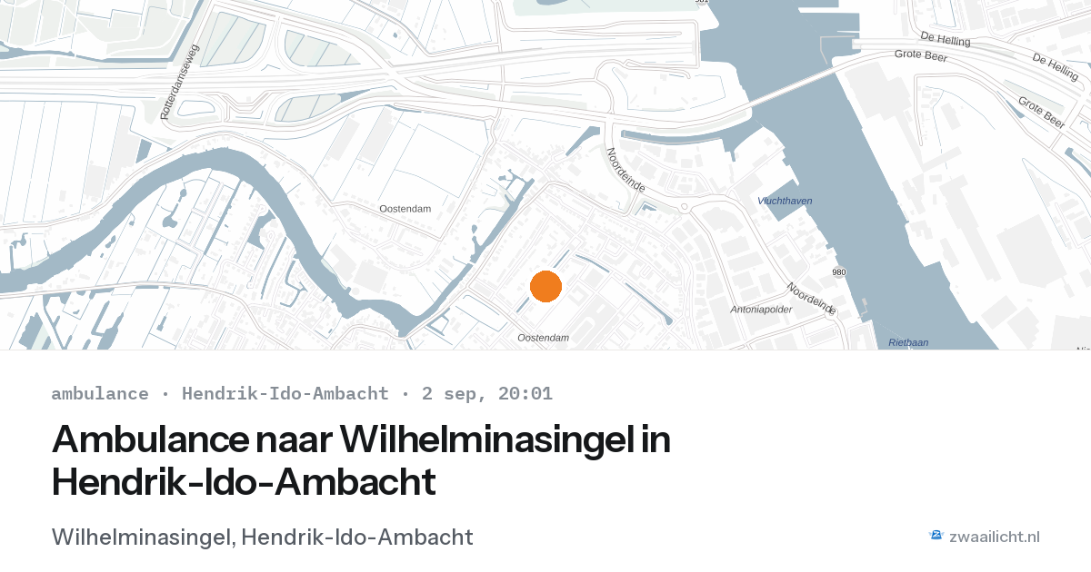 Ambulance naar Wilhelminasingel in Hendrik-Ido-Ambacht — 2 sep 2026