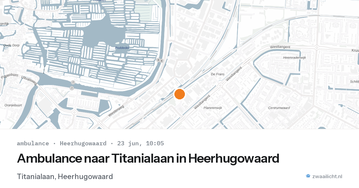 Ambulance naar Titanialaan in Heerhugowaard — 23 jun 2026