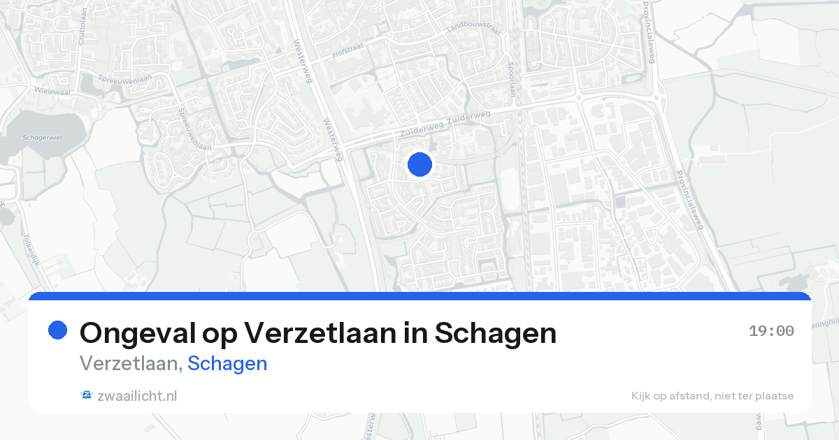 Ongeval op Verzetlaan in Schagen — 21 aug 2026