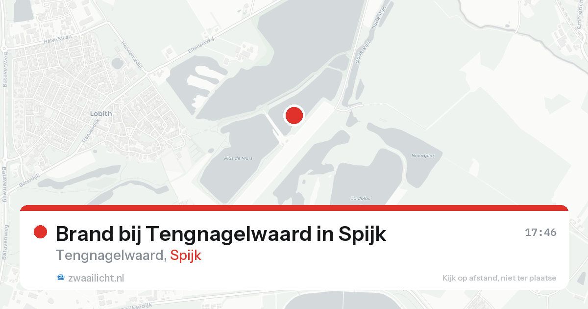Brand bij Tengnagelwaard in Spijk — 13 aug 2026
