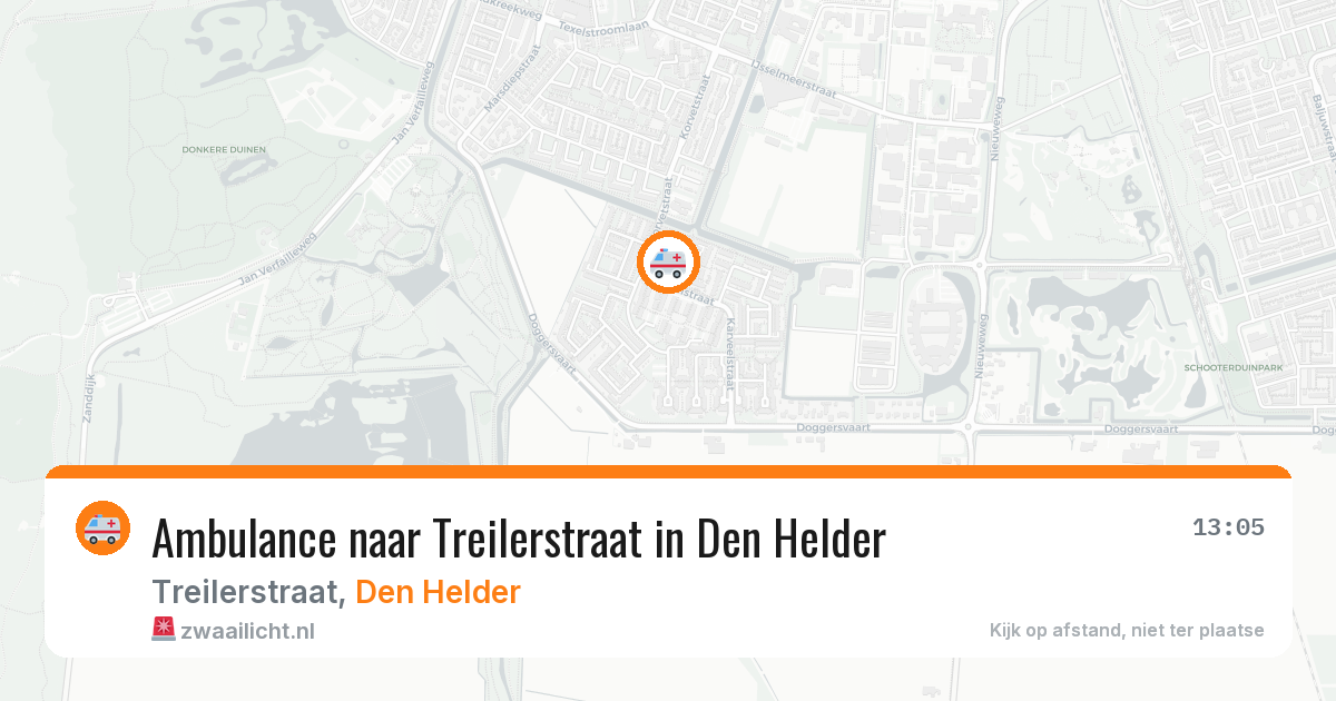 Ambulance naar Treilerstraat in Den Helder — 20 jul 2026