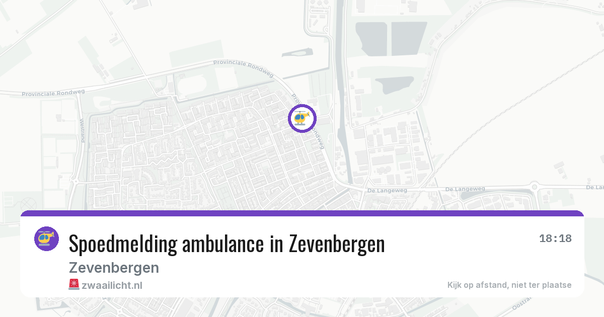 Spoedmelding ambulance in Zevenbergen — 11 aug 2026