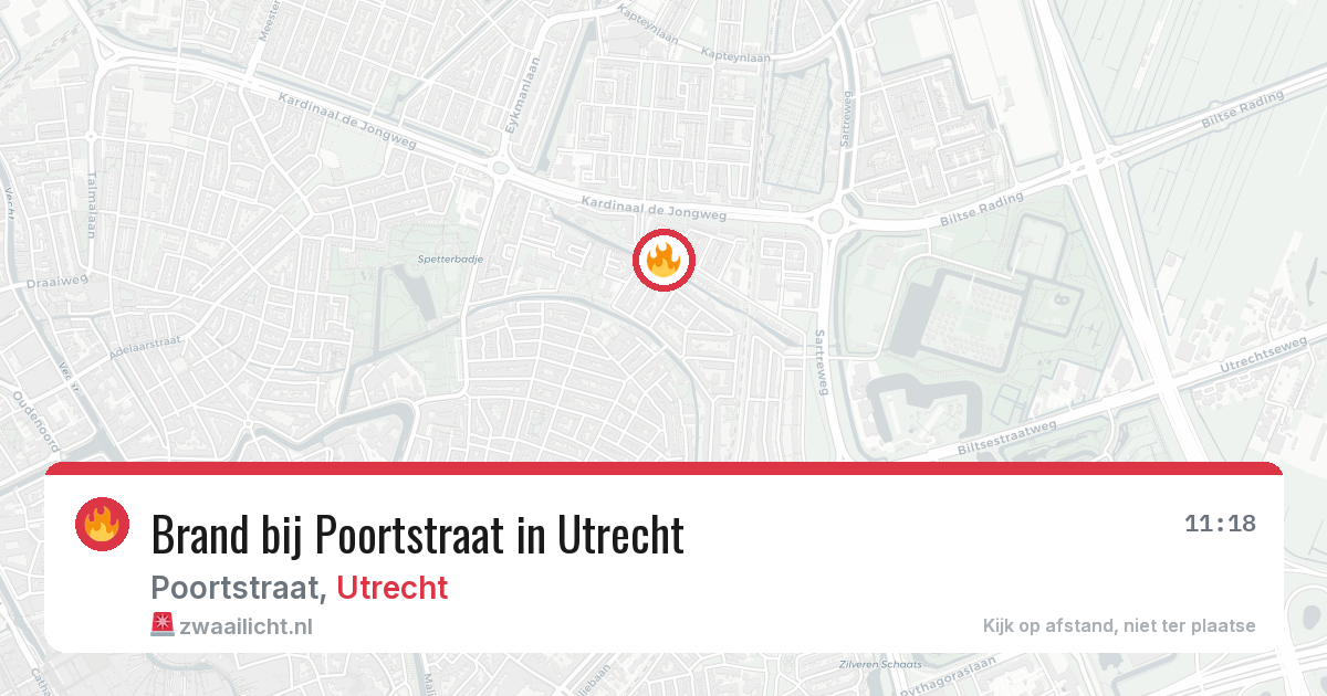 Brand bij Poortstraat in Utrecht — 20 jun 2026