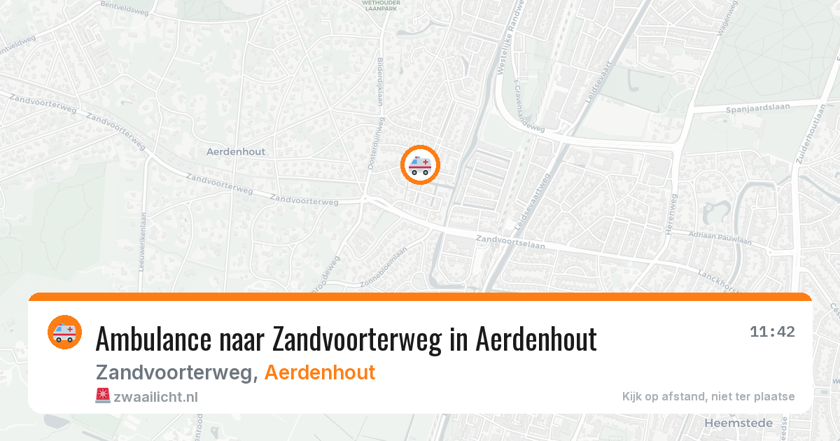 Ambulance naar Zandvoorterweg in Aerdenhout — 1 jul 2026