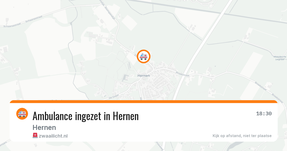 Ambulance ingezet in Hernen — 30 mrt 2026
