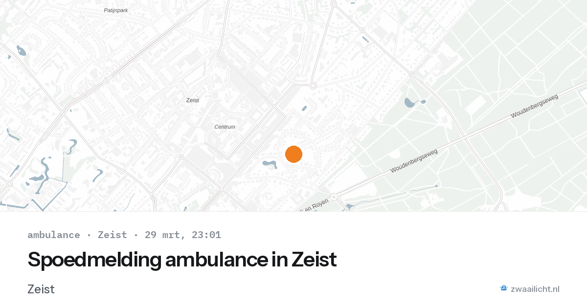 Spoedmelding ambulance in Zeist — 6 feb 2026