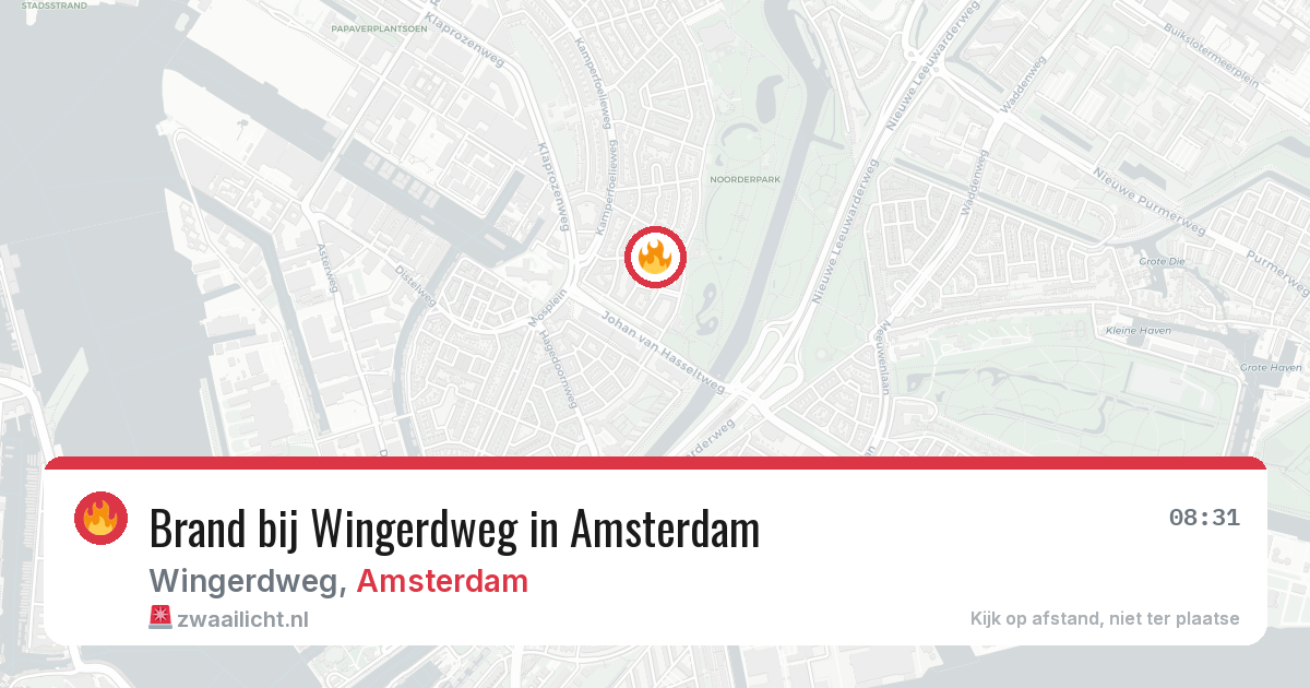 Brand bij Wingerdweg in Amsterdam — 9 jun 2026