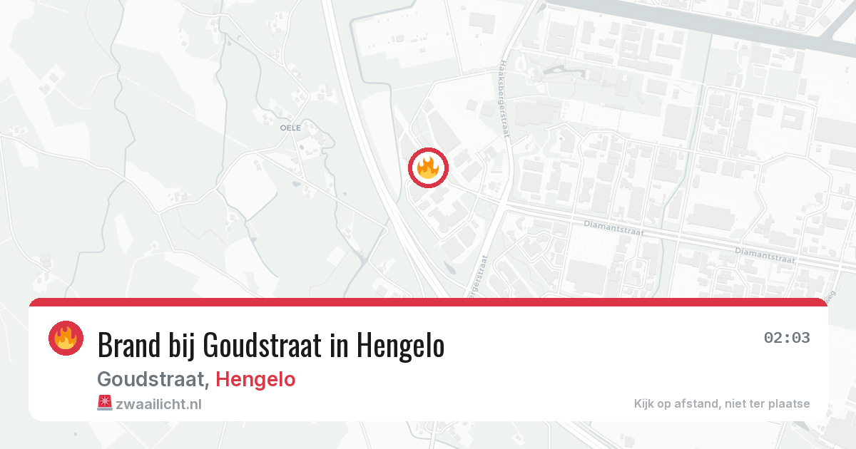 Brand bij Goudstraat in Hengelo — 9 mei 2026