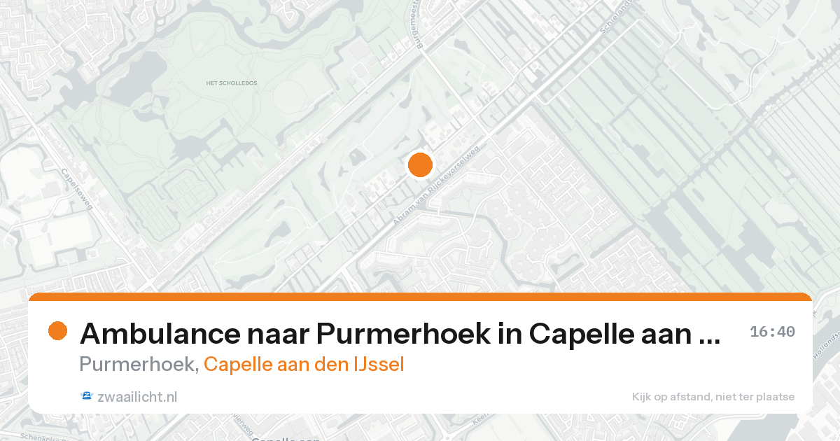 Ambulance naar Purmerhoek in Capelle aan den IJssel — 23 aug 2026