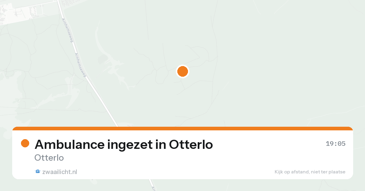 Ambulance ingezet in Otterlo — 11 aug 2026