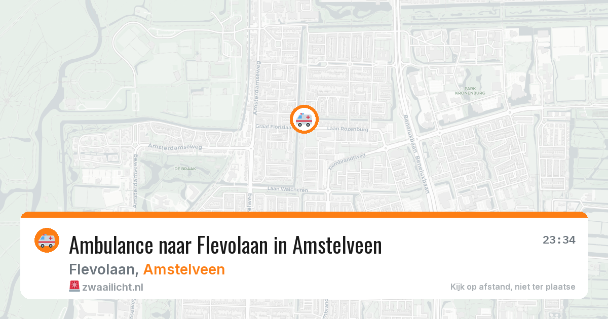 Ambulance naar Flevolaan in Amstelveen — 13 jul 2026