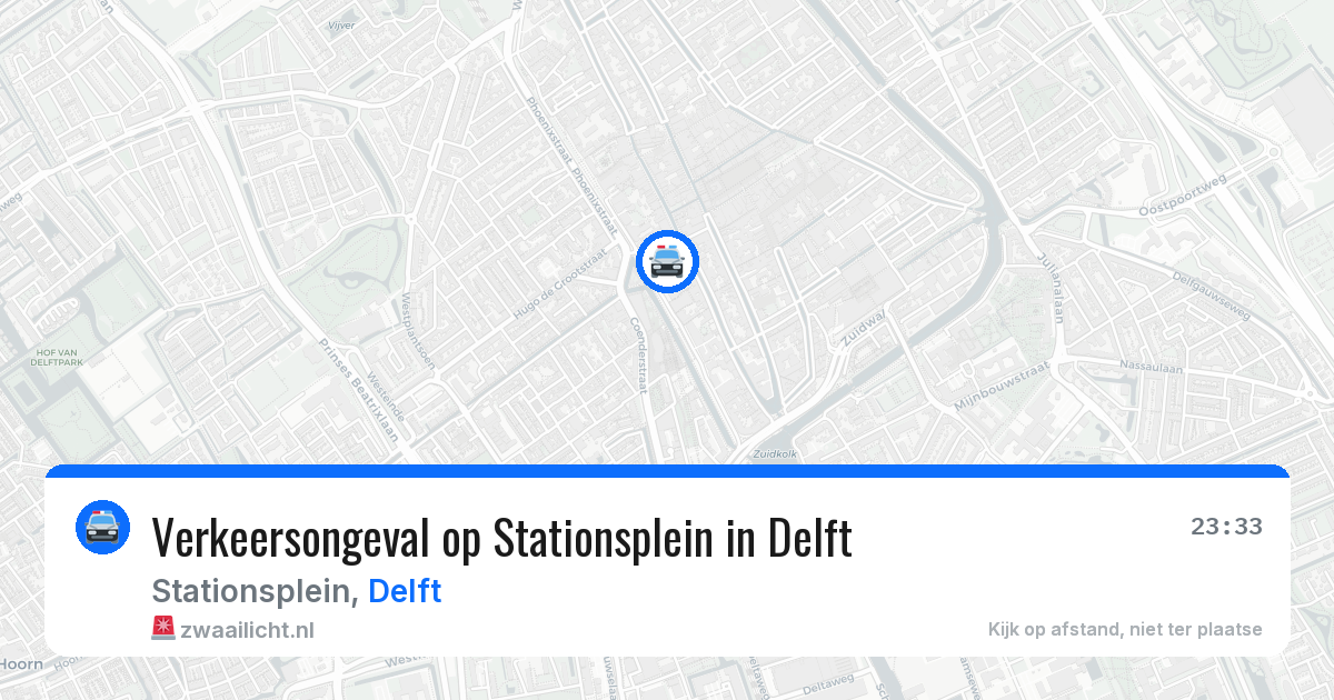 Verkeersongeval op Stationsplein in Delft — 7 jul 2026