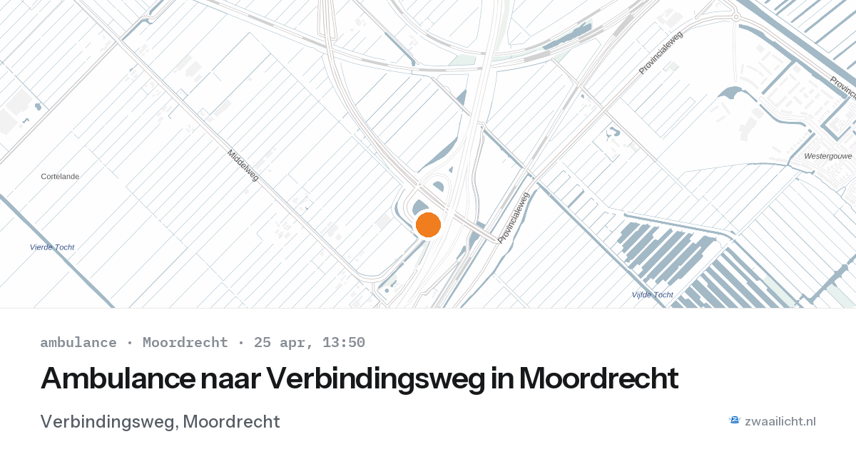 Ambulance naar Verbindingsweg in Moordrecht — 25 apr 2026