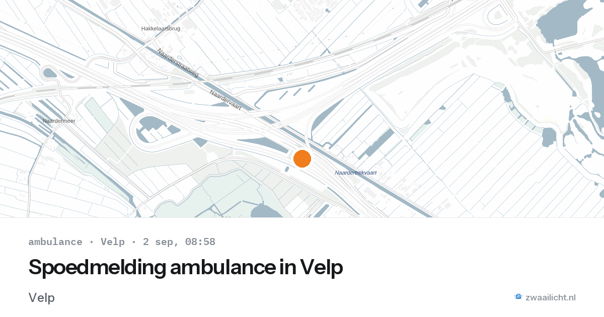 Spoedmelding ambulance in Velp — 2 sep 2026