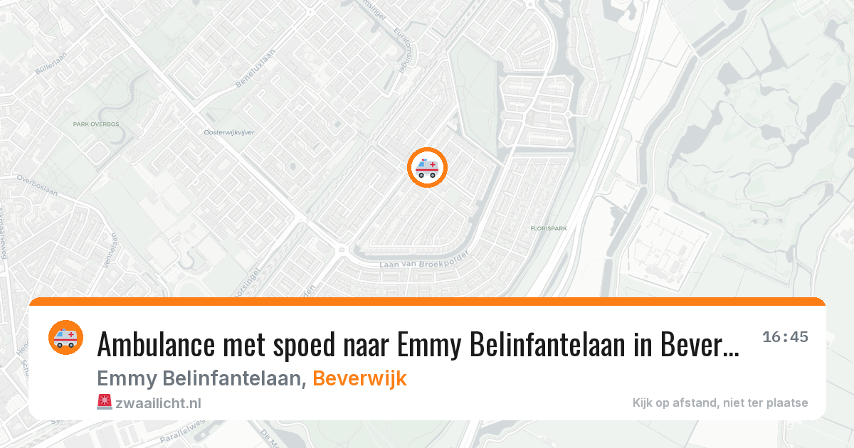 Ambulance met spoed naar Emmy Belinfantelaan in Beverwijk — 8 feb 2026