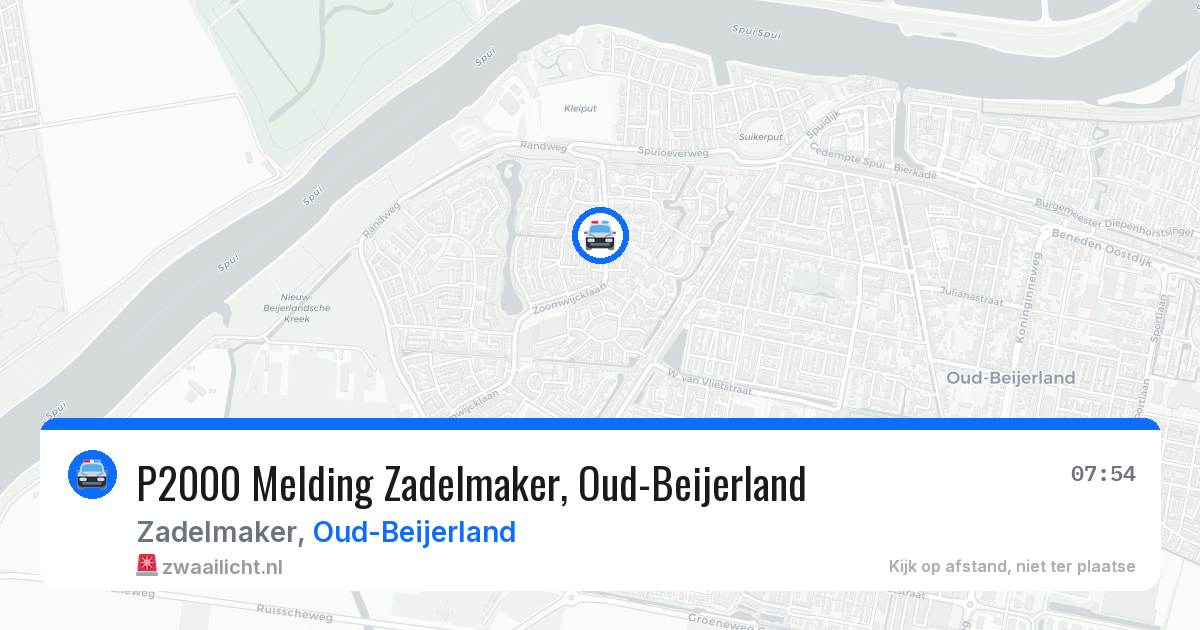 P2000 Melding Zadelmaker, Oud-Beijerland — 17 mrt 2026