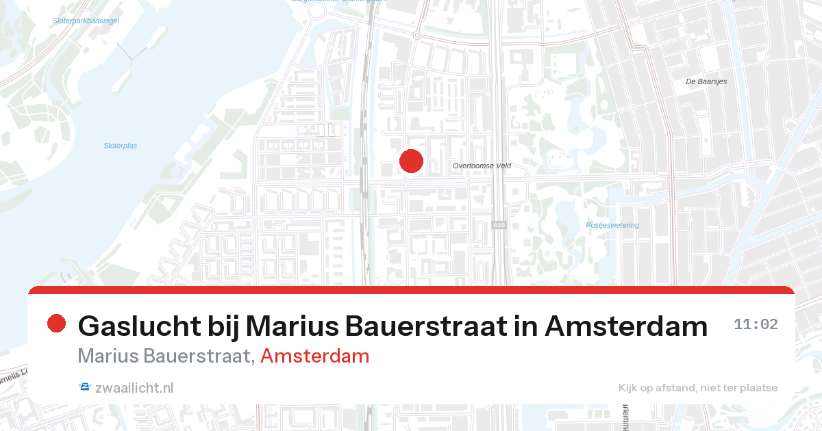 Gaslucht bij Marius Bauerstraat in Amsterdam — 28 aug 2026