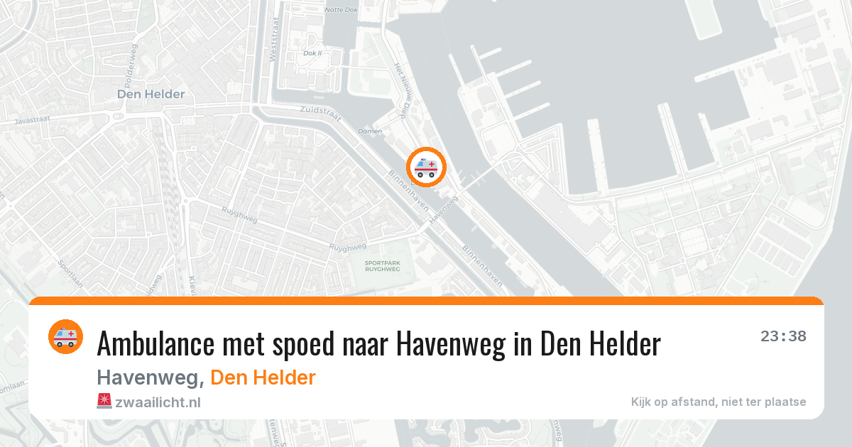 Ambulance met spoed naar Havenweg in Den Helder — 10 apr 2026