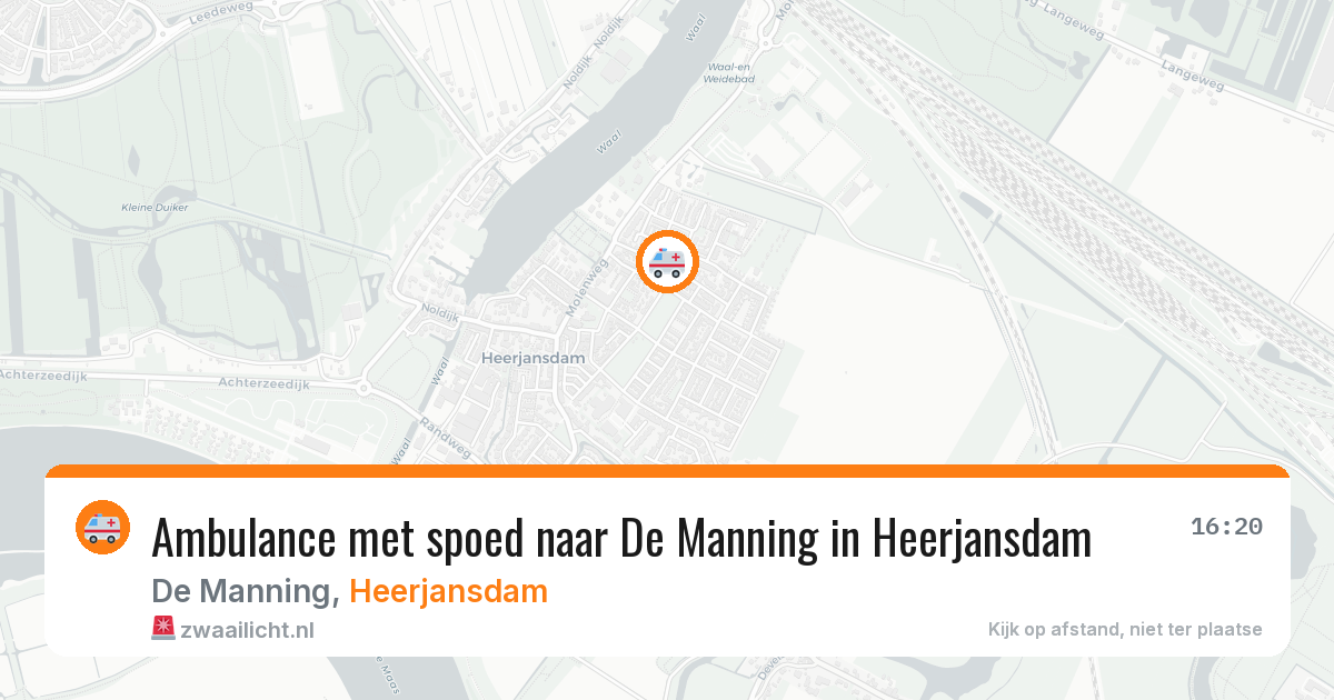Ambulance met spoed naar De Manning in Heerjansdam — 18 mei 2026