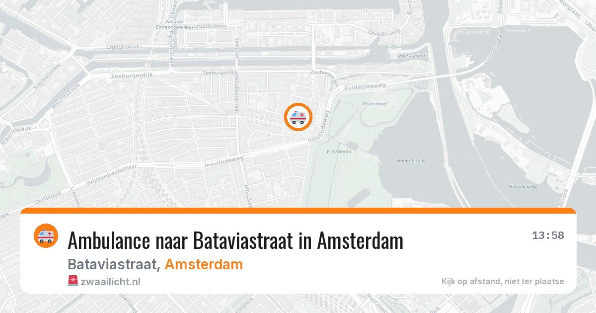 Ambulance naar Bataviastraat in Amsterdam — 2 mrt 2026