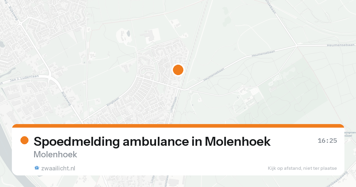 Spoedmelding ambulance in Molenhoek — 17 aug 2026