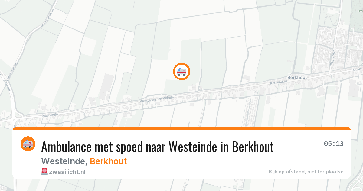 Ambulance met spoed naar Westeinde in Berkhout — 9 mei 2026