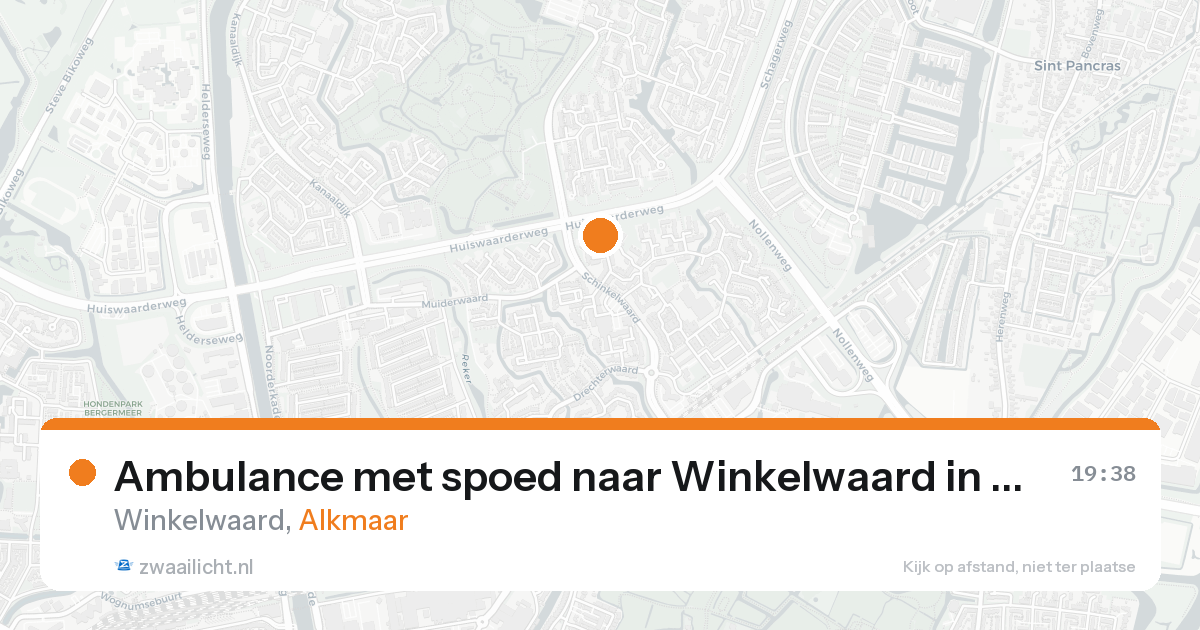Ambulance met spoed naar Winkelwaard in Alkmaar — 18 aug 2026