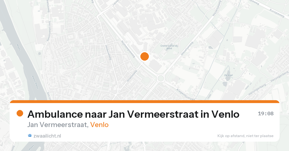 Ambulance naar Jan Vermeerstraat in Venlo — 22 aug 2026