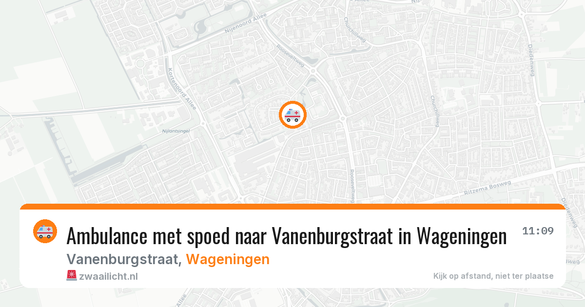 Ambulance met spoed naar Vanenburgstraat in Wageningen — 8 jun 2026