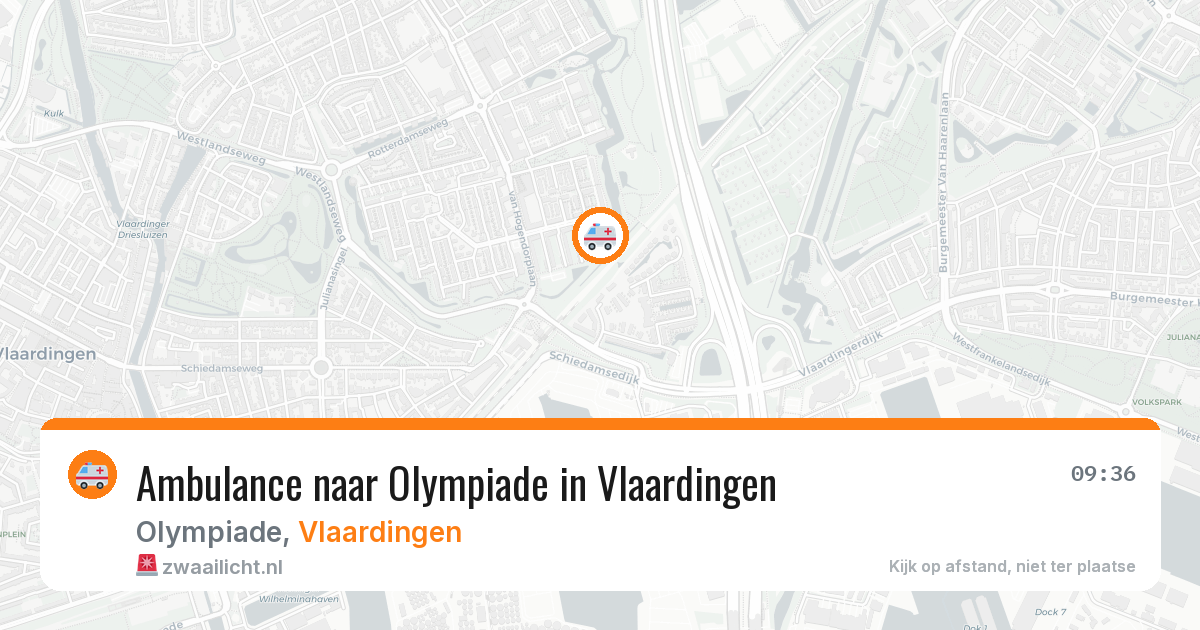 Ambulance naar Olympiade in Vlaardingen — 7 jul 2026