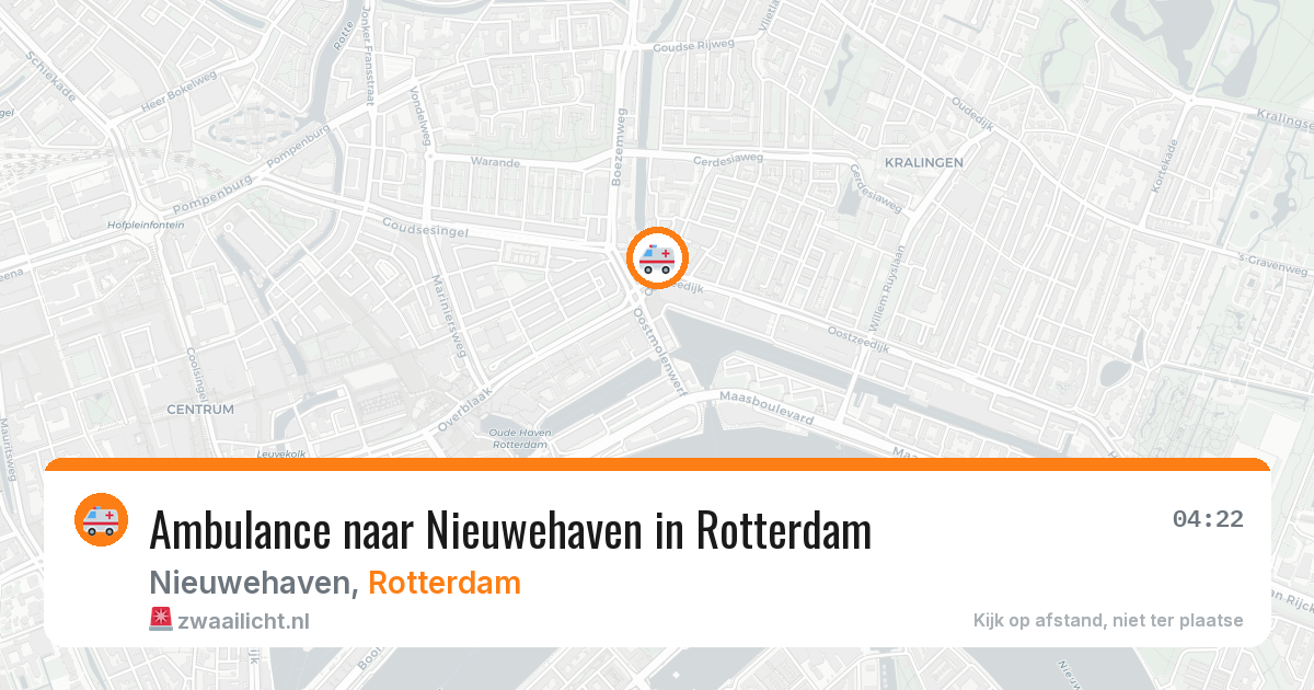 Ambulance naar Nieuwehaven in Rotterdam — 9 mrt 2026
