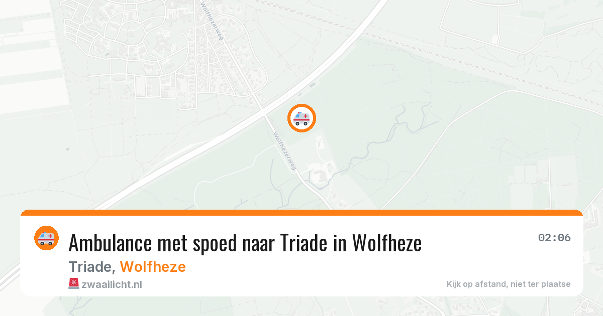 Ambulance met spoed naar Triade in Wolfheze — 24 jun 2026