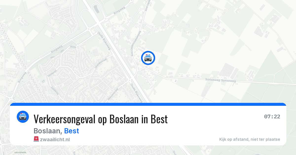 Verkeersongeval op Boslaan in Best — 25 mei 2026