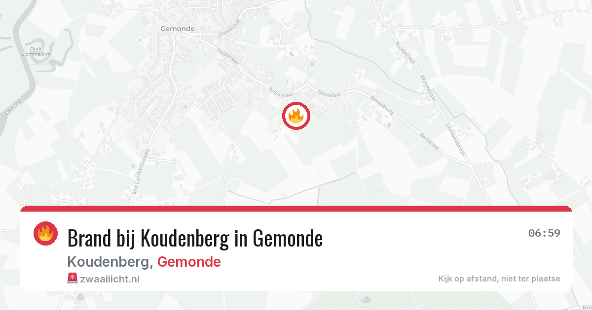 Brand bij Koudenberg in Gemonde — 28 jun 2026