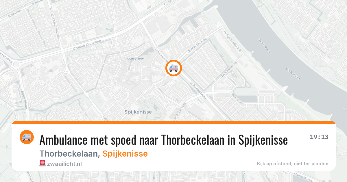 Ambulance met spoed naar Thorbeckelaan in Spijkenisse — 13 aug 2026