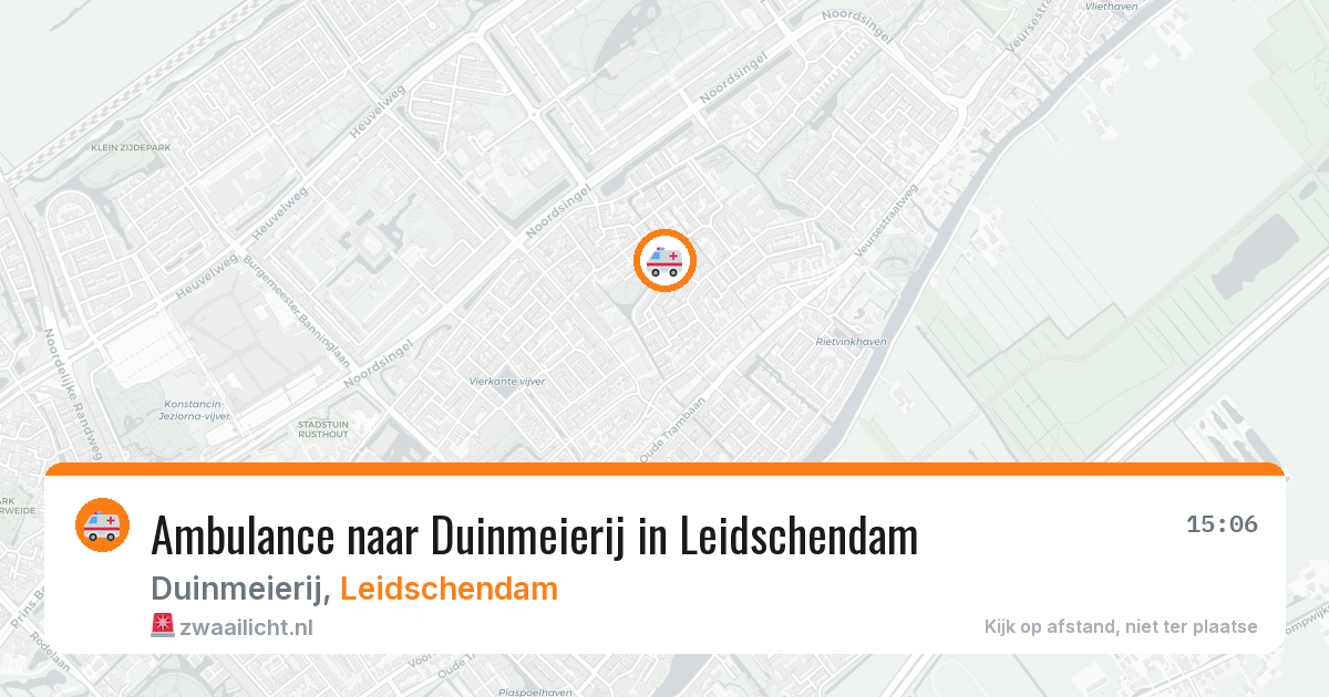 Ambulance naar Duinmeierij in Leidschendam — 14 mrt 2026