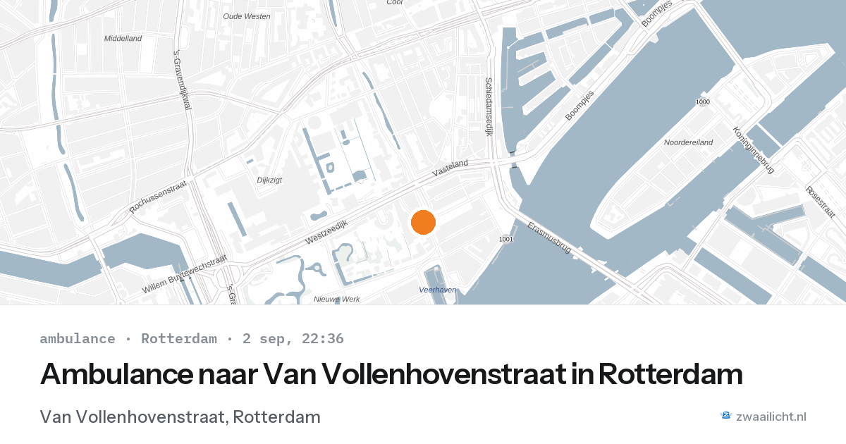 Ambulance naar Van Vollenhovenstraat in Rotterdam — 2 sep 2026