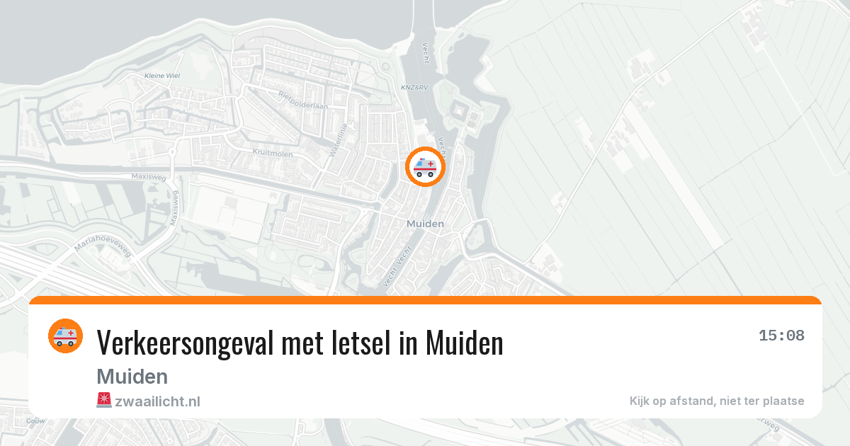 Verkeersongeval met letsel in Muiden — 4 jul 2026