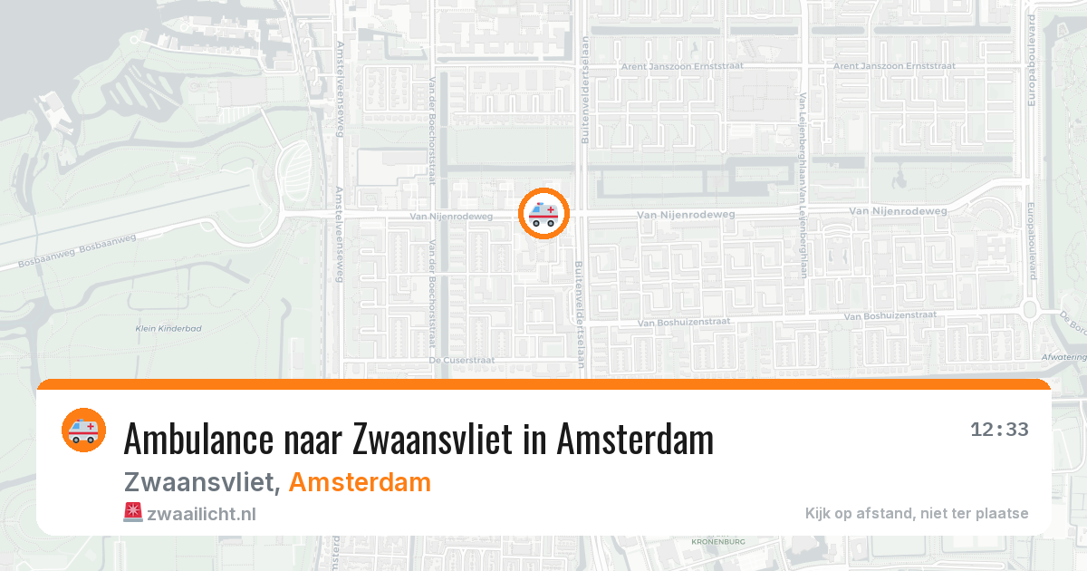 Ambulance naar Zwaansvliet in Amsterdam — 26 mrt 2026