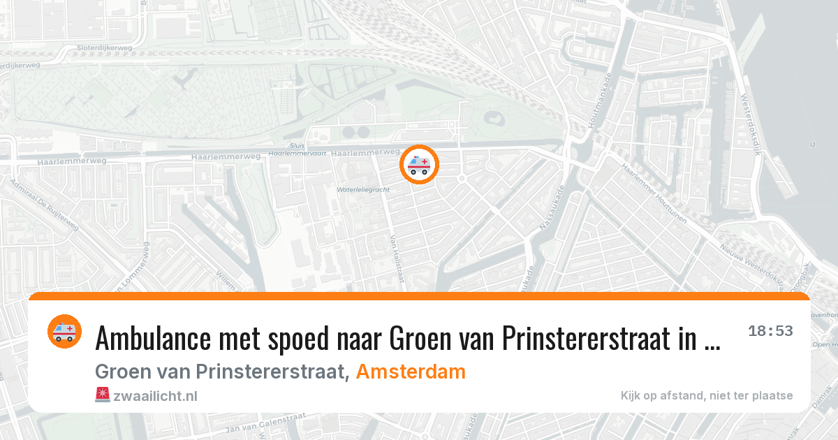Ambulance met spoed naar Groen van Prinstererstraat in Amsterdam — 18 jun 2026
