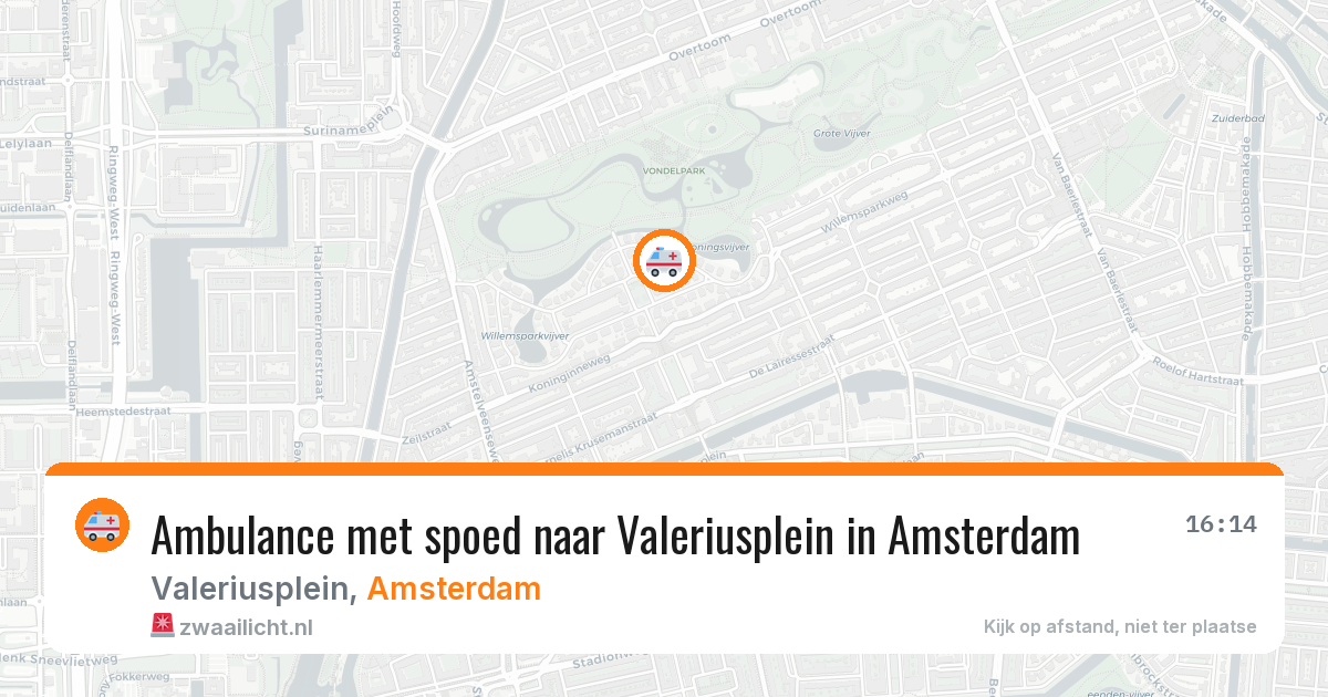 Ambulance met spoed naar Valeriusplein in Amsterdam — 2 apr 2026