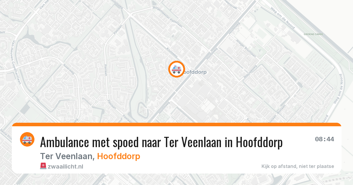 Ambulance met spoed naar Ter Veenlaan in Hoofddorp — 3 aug 2026